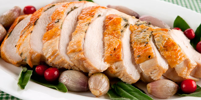 Dinde rôtie au four