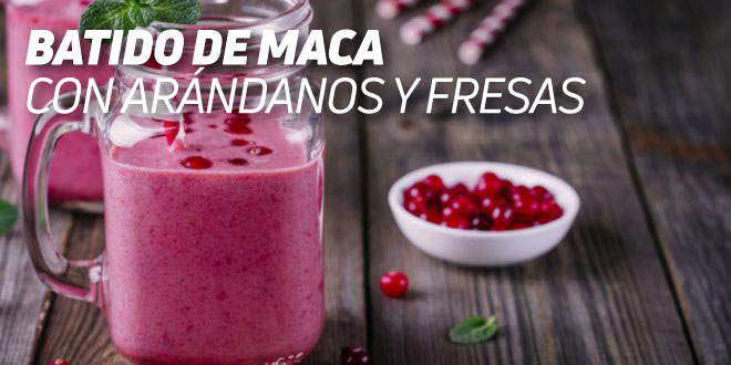 Shake de Maca aux Myrtilles et Fraises