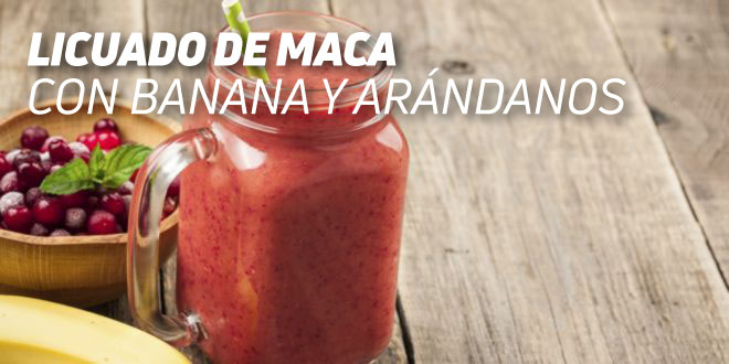 Smoothie de Maca avec Banane et Myrtilles