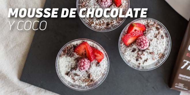 Mousse au chocolat et noix de coco Mousse au chocolat et noix de coco