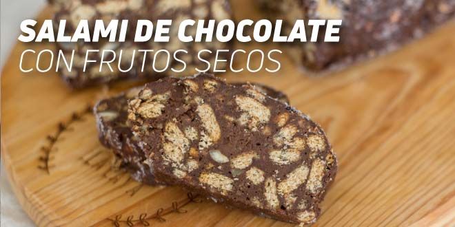 Salami au chocolat avec fruits secs