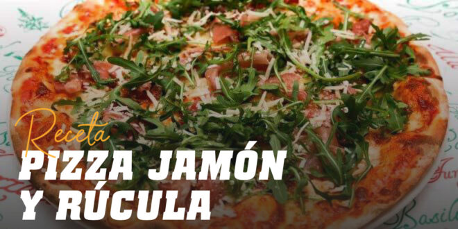 Pizza au jambon serrano, mozzarella et roquette Pizza au jambon serrano, mozzarella et roquette