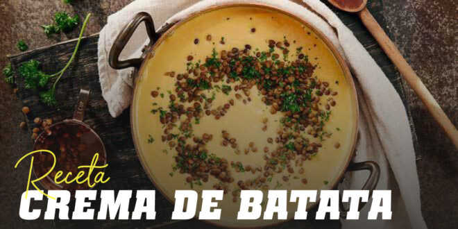 Crème de patate douce aux lentilles