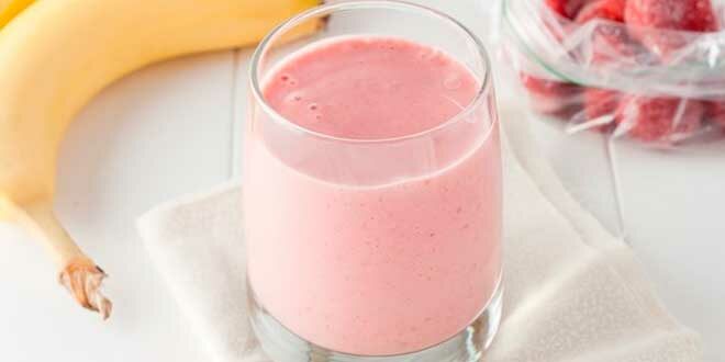 Shake banane et fraises