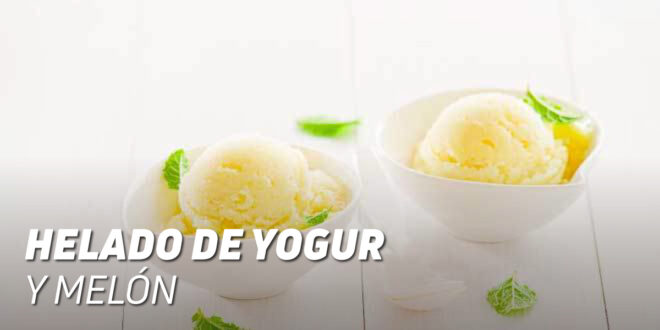 Glace au yaourt et melon