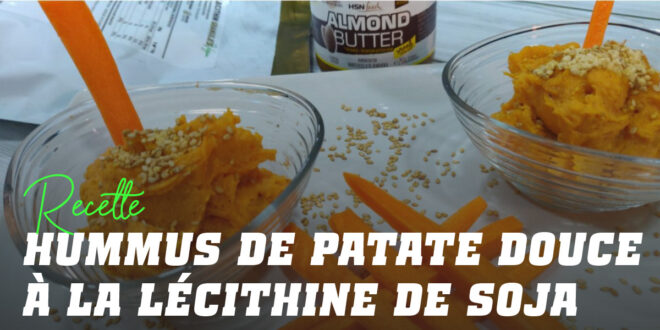 Houmous de patate douce avec lécithine de soja