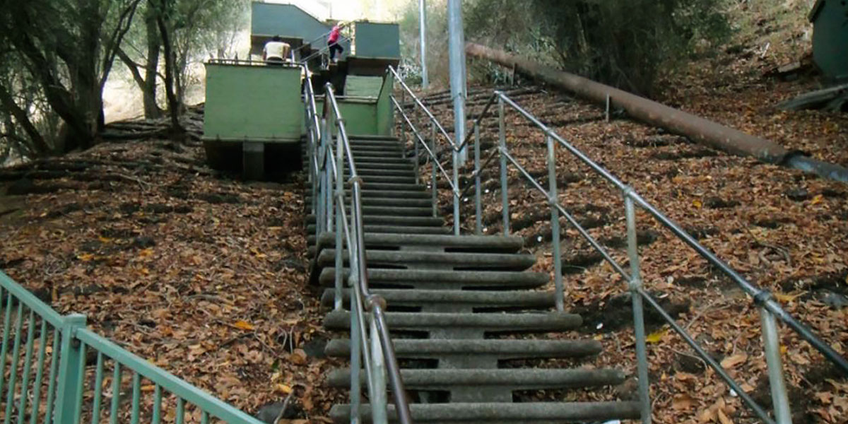 Escaliers pour réaliser des entraînements