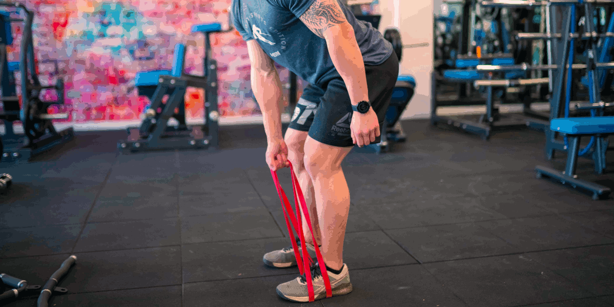 Band Bent Over Row avec bandes élastiques Band Bent Over Row avec bandes élastiques