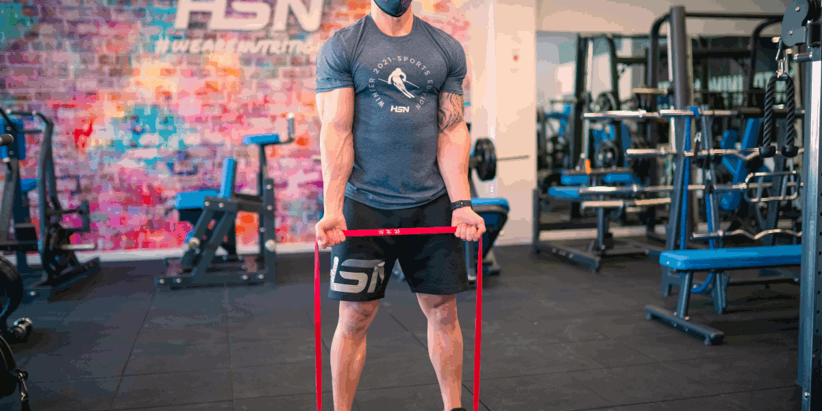 Band Biceps Curl avec bandes élastiques Band Biceps Curl avec bandes élastiques