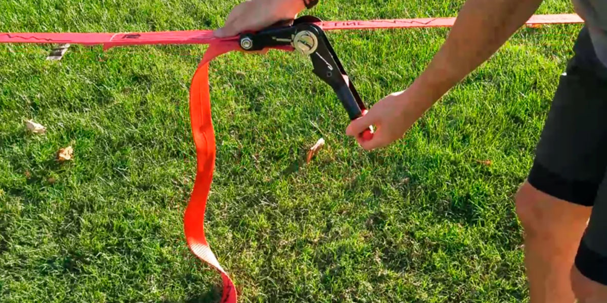 Tension de la corde slackline Tension de la corde slackline