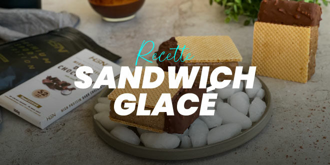 Sandwich à la Crème Glacée Riche en Protéines