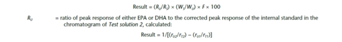 Formule de mesure du pourcentage de masse des acides gras