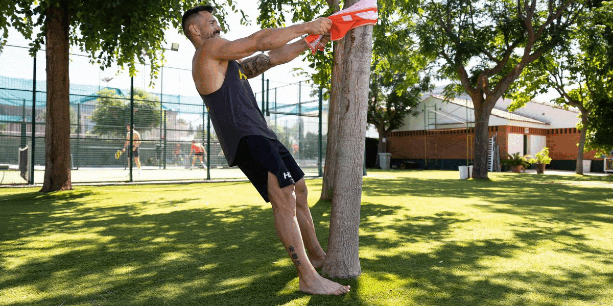 Rameur avec serviette