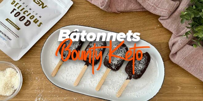 Bâtonnets Bounty au Chocolat et Coco pour Régime Keto