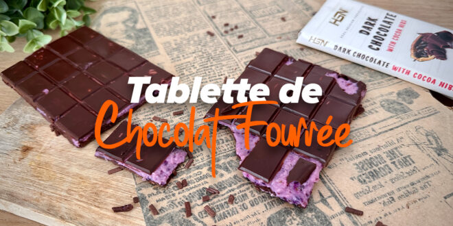 Tablette de Chocolat Fourrée aux Fruits Rouges