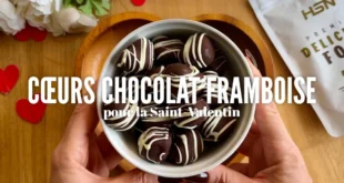 Cœurs Chocolat Framboise pour la Saint-Valentin