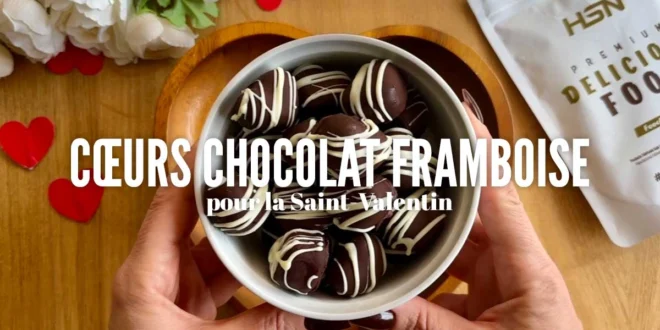 Cœurs Chocolat Framboise pour la Saint-Valentin