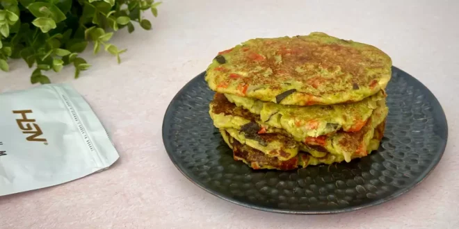 Tortilla sans œufs aux légumes riche en protéines