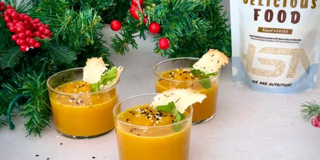 Chupitos de Courge de Noël avec Parmigiano Croquant