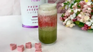 Matcha Latte à la Framboise et au Collagène pour la Saint-Valentin