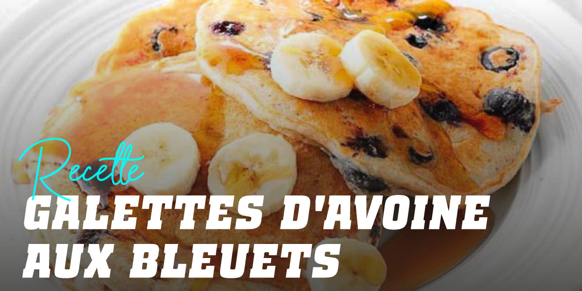 Crêpes d’avoine aux myrtilles et à la banane