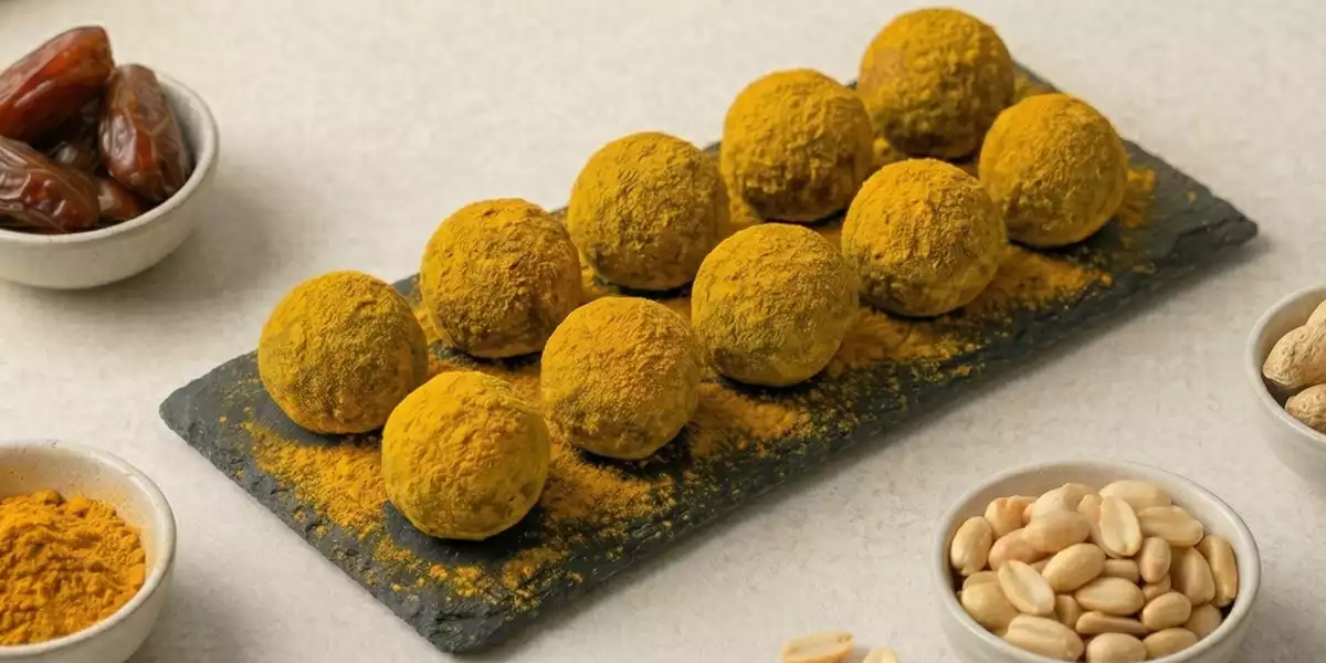 Energy Balls au Curcuma et Beurre de Cacahuète