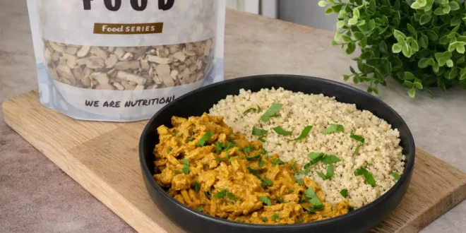 Quinoa au curry avec des champignons