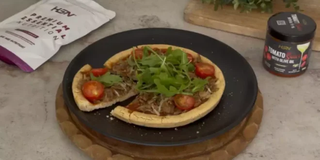 Pizza aux champignons et à la roquette riche en protéines Pizza aux champignons et à la roquette riche en protéines