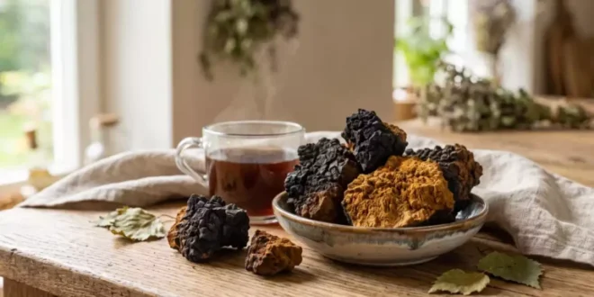 Champignon Chaga (Inonotus obliquus) : l’adaptogène antioxydant pour votre santé