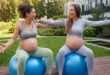 Exercices avec ballon de Pilates pour femmes enceintes