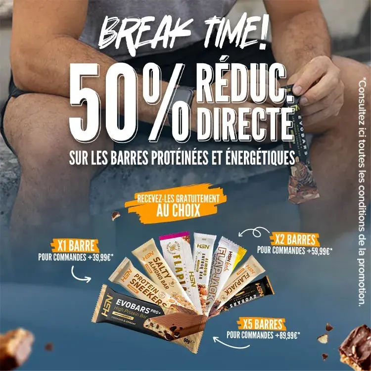 50% de R&eacute;duction Directe sur les Barres Prot&eacute;in&eacute;es et &Eacute;nerg&eacute;tiques