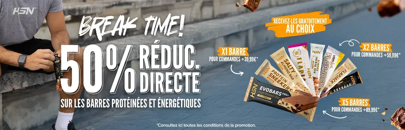 50% de R&eacute;duction Directe sur les Barres Prot&eacute;in&eacute;es et &Eacute;nerg&eacute;tiques