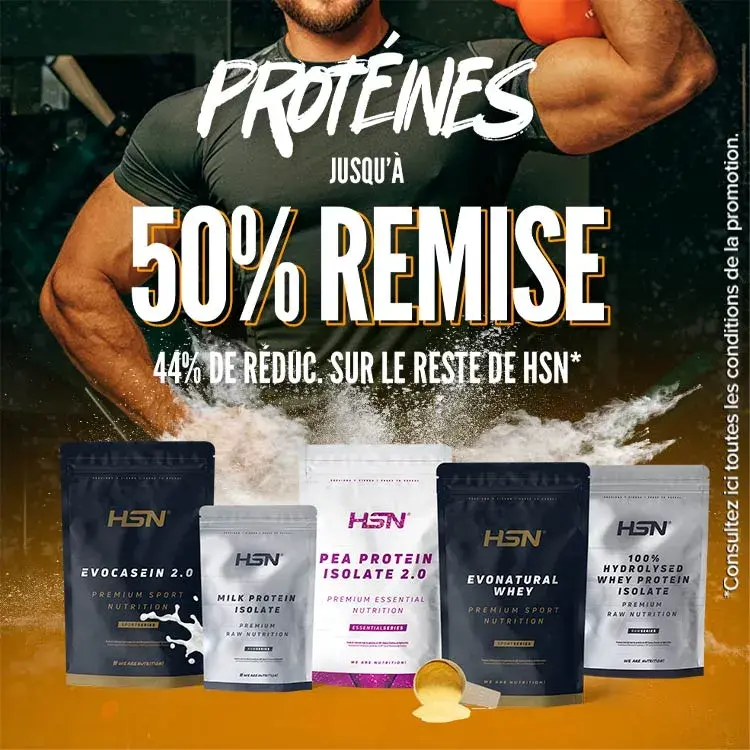 Jusqu&rsquo;&agrave; 50% de R&eacute;duc. sur les Prot&eacute;ines