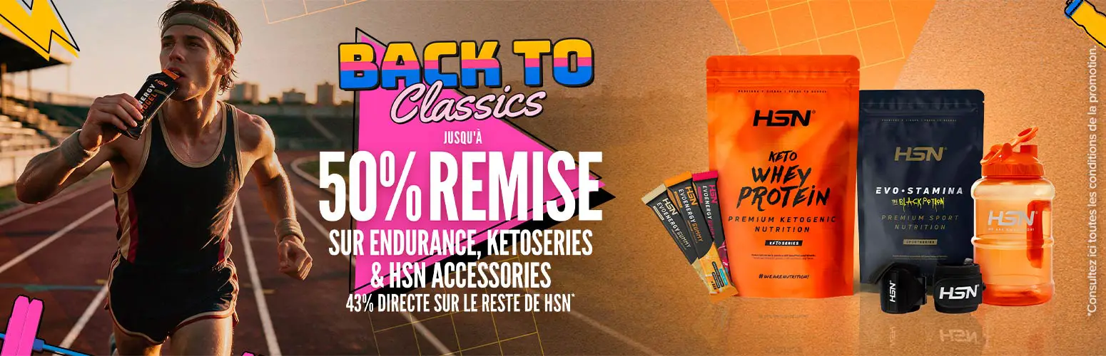 Jusqu'&agrave; 50% de R&eacute;duc. sur Endurance, KetoSeries & HSN Accessories