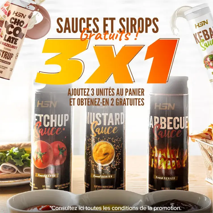3x1 sur les Sauces et Sirops