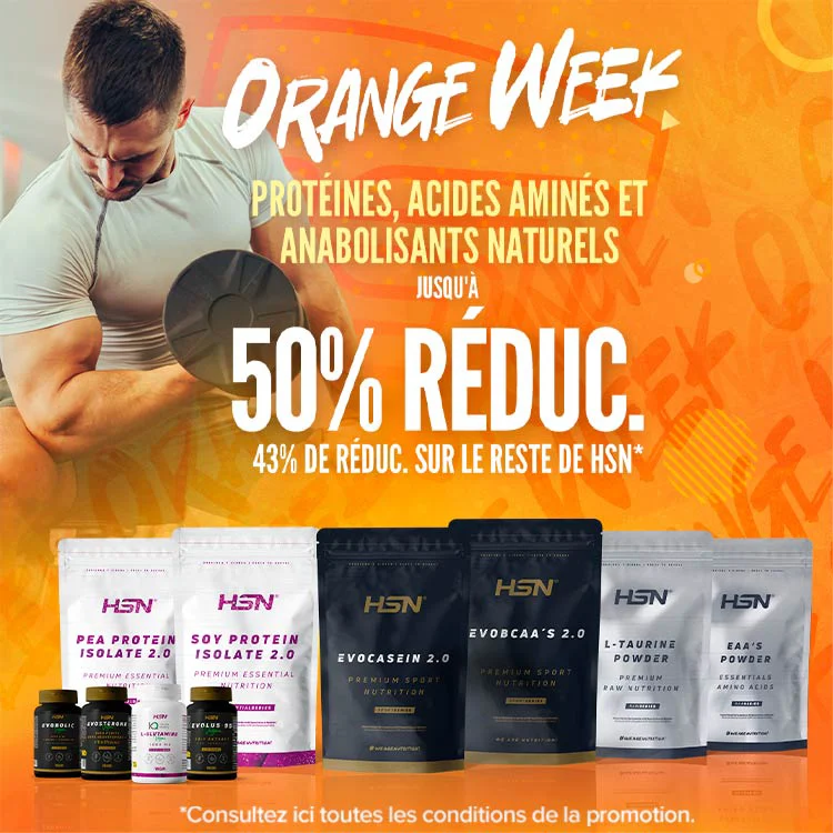 Jusqu'&agrave; 50% de R&eacute;duc. sur Prot&eacute;ines, Acides Amin&eacute;s et Anabolisants naturels