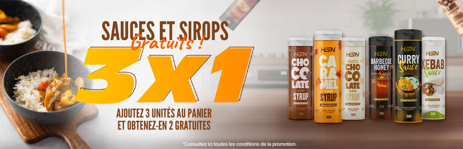3x1 sur les Sauces et Sirops