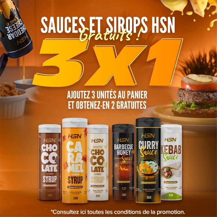 3x1 sur les Sauces et Sirops