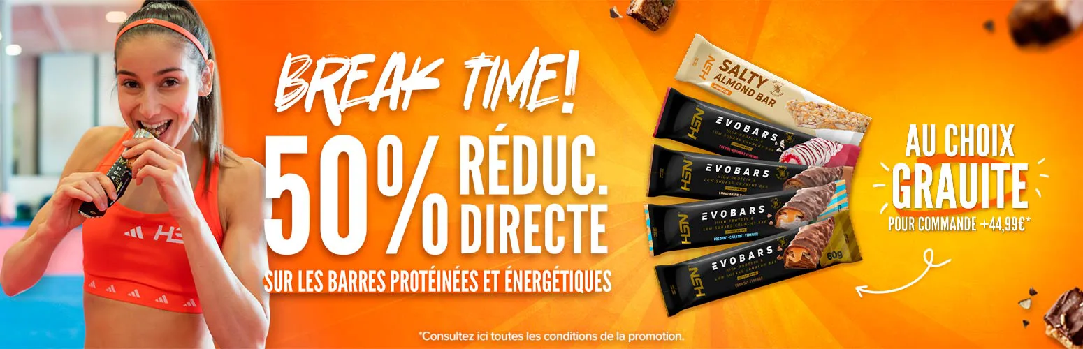 50% R&eacute;duc. Directe sur les Barres Prot&eacute;in&eacute;es et &Eacute;nerg&eacute;tiques