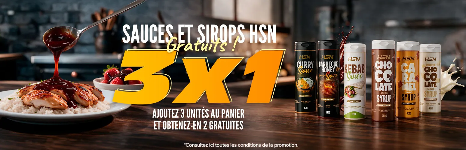3x1 sur les Sauces et Sirops