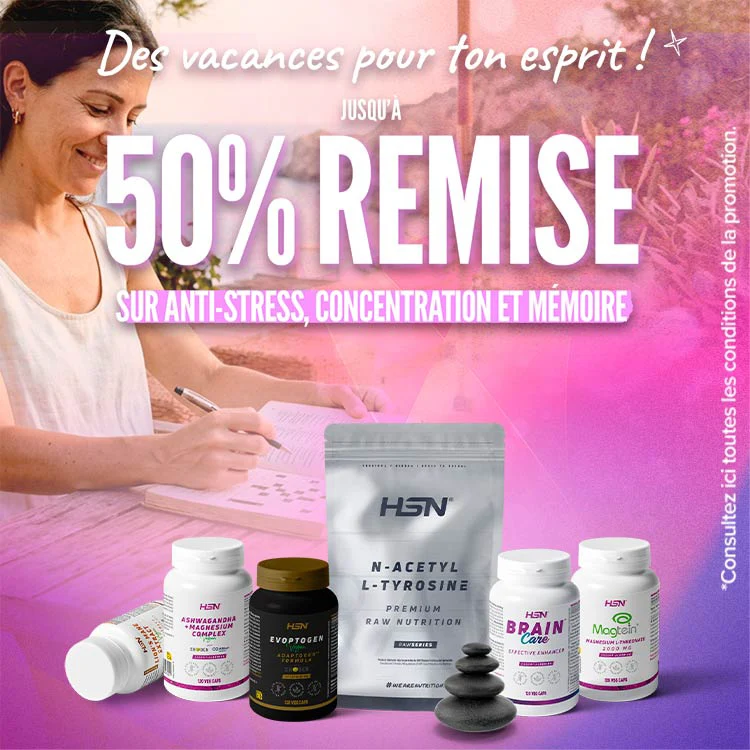 Jusqu&rsquo;&agrave; 50% de R&eacute;duc. sur Anti-stress, Concentration et M&eacute;moire