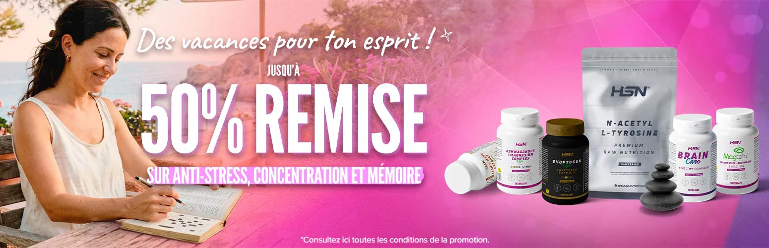 Jusqu&rsquo;&agrave; 50% de R&eacute;duc. sur Anti-stress, Concentration et M&eacute;moire