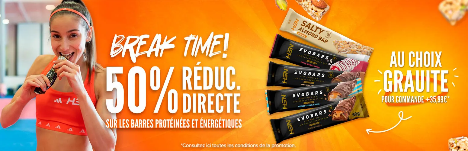 50% R&eacute;duc. Directe sur les Barres Prot&eacute;in&eacute;es et &Eacute;nerg&eacute;tiques