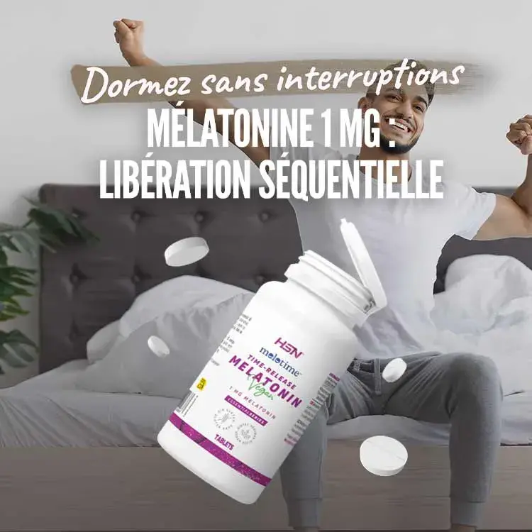 M&eacute;latonine &agrave; Lib&eacute;ration S&eacute;quentielle (Melotime&trade;) (1mg M&eacute;latonine) de HSN