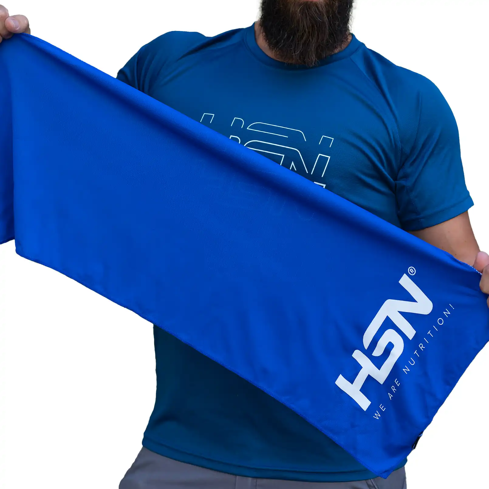 SERVIETTE DE SPORT HSN POLYESTER 30x82cm BLEU