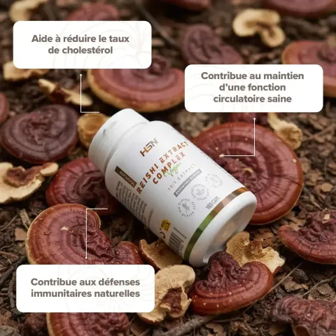 Extrait De Champignon Reishi (Ganoderma) 1000 Mg - Complément Alimentaire - Neuf (Date De Péremption 2027)