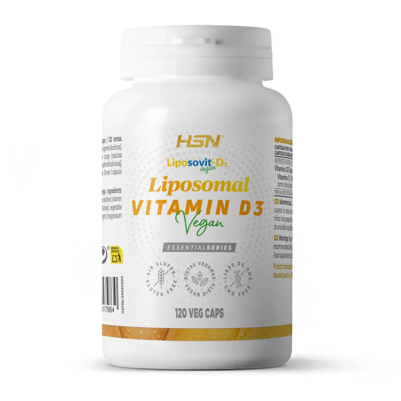 VITAMINE D3 LIPOSOMALE VÉGÉTALIENNE (Liposovit®) 2000UI - 120 veg caps