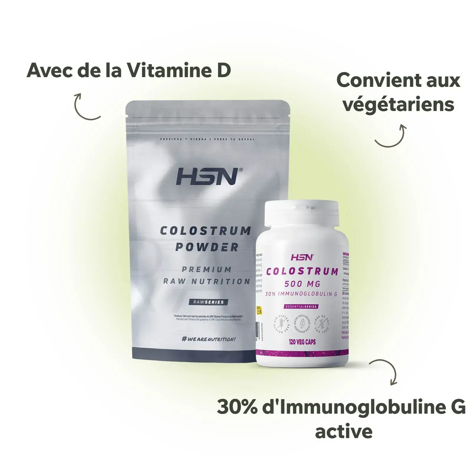 Colostrum bovin encapsul&eacute; avec vitamine D3