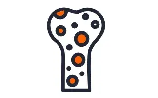 icône de densité osseuse.