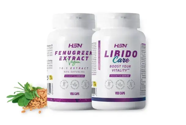 Flacons d'extrait de fenugrec et de minéraux